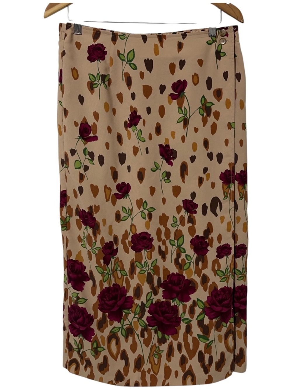 NWT Sag Harbor Petite Faux Wrap Skirt Size 16P Floral Roses